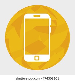 smartphone device circle icon vector illustration graphic