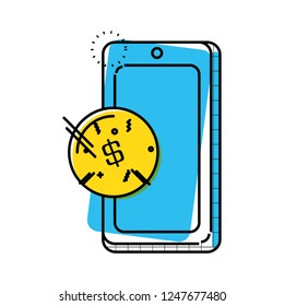 smartphone device with coin