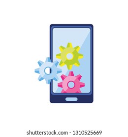 smartphone device with configuration icon