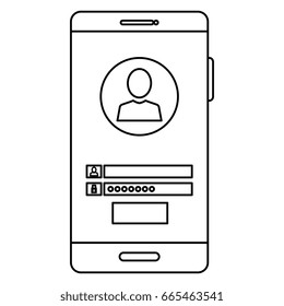 smartphone device with contact isolated icon
