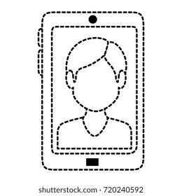 smartphone device with contact picture
