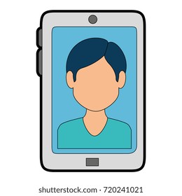 smartphone device with contact picture