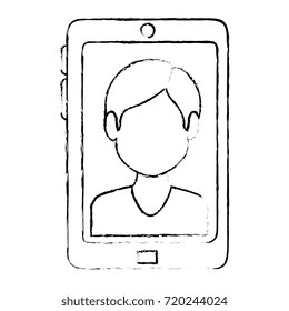 smartphone device with contact picture