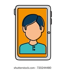 smartphone device with contact picture