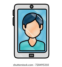 smartphone device with contact picture