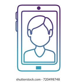 smartphone device with contact picture