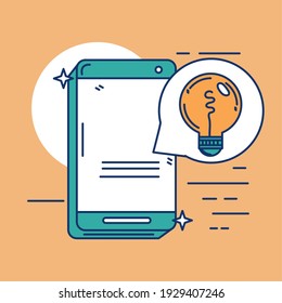 smartphone device, creativite idea cartoon
