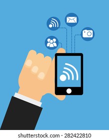 smartphone device design, vector illustration eps10 graphic 