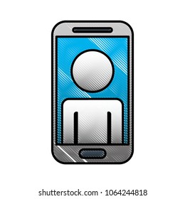smartphone device digital avatar on screen