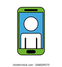 smartphone device digital avatar on screen