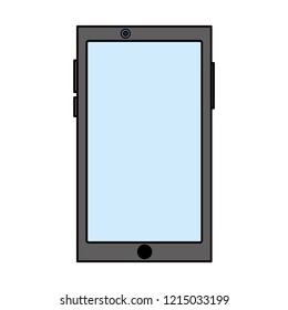 smartphone device digital on white background