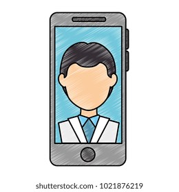 smartphone device with doctor avatar