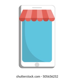 smartphone device ecommerce isolated icon vector illustration design