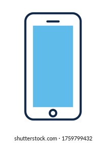 Smartphone-Elektronik einzeln auf Symbol, Vektorgrafik-Design