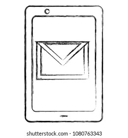 smartphone device with envelope mail