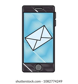 smartphone device with envelope mail