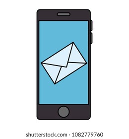 smartphone device with envelope mail