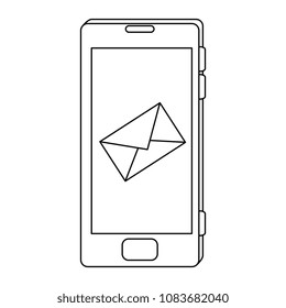 smartphone device with envelope mail