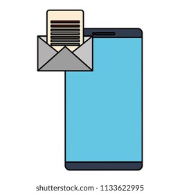 smartphone device with envelope mail