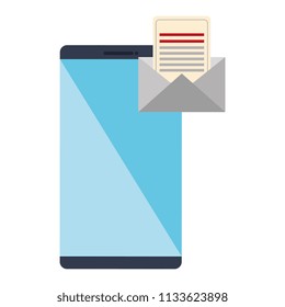 smartphone device with envelope mail