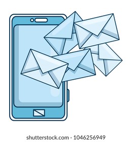 smartphone device with envelopes