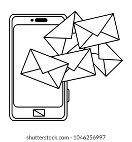 smartphone device with envelopes