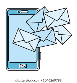 smartphone device with envelopes