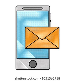 smartphone device with envelopes