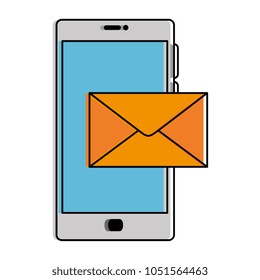 smartphone device with envelopes