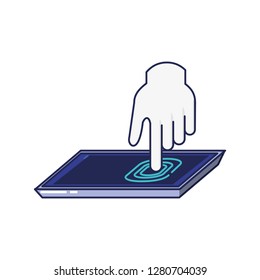 smartphone device with fingerprint reader