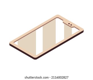 dispositivo de smartphone icono plano isométrico