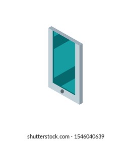 smartphone device gadget technology icon isometric vector illustration