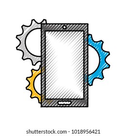 smartphone device with gears