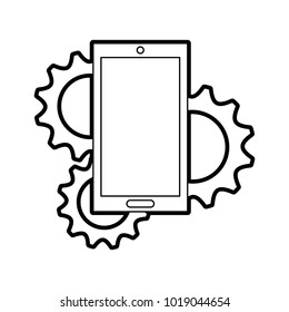 smartphone device with gears