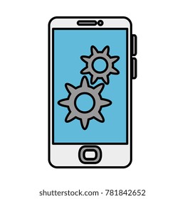 smartphone device with gears