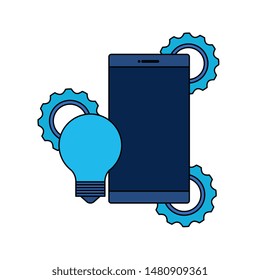 smartphone device with gears settings