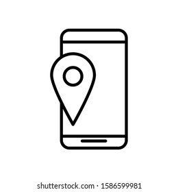 smartphone device with gps app vector illustration design