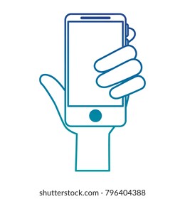 smartphone device with hand human