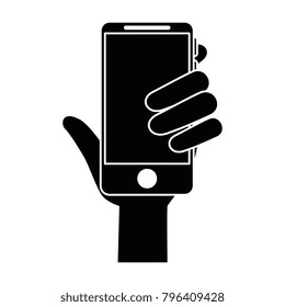 smartphone device with hand human