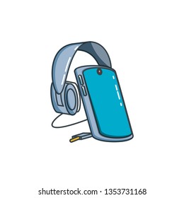 smartphone device with headphone