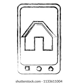 smartphone device with home icon