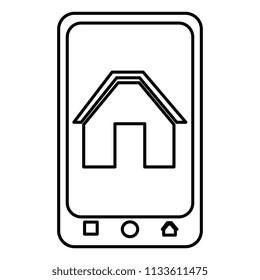 smartphone device with home icon