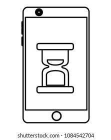smartphone device with hourglass