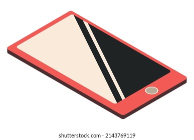 smartphone device icon isolated isometric