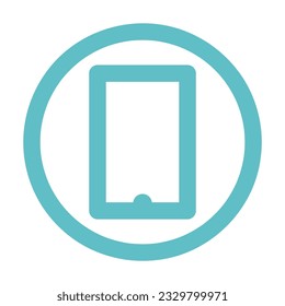 smartphone device icon isolated on white background