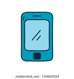 icono de dispositivo smartphone sobre fondo blanco, conjunto de iconos de estilo de línea y relleno, ilustración vectorial