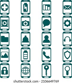 Smartphone device, illustration, vector on a white background.