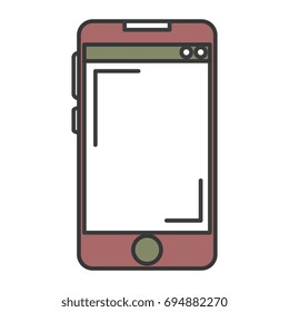 smartphone device isolated icon