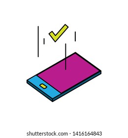 smartphone device isolated icon vector ilustration