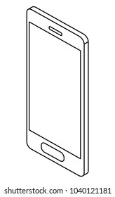 smartphone device isometric icon